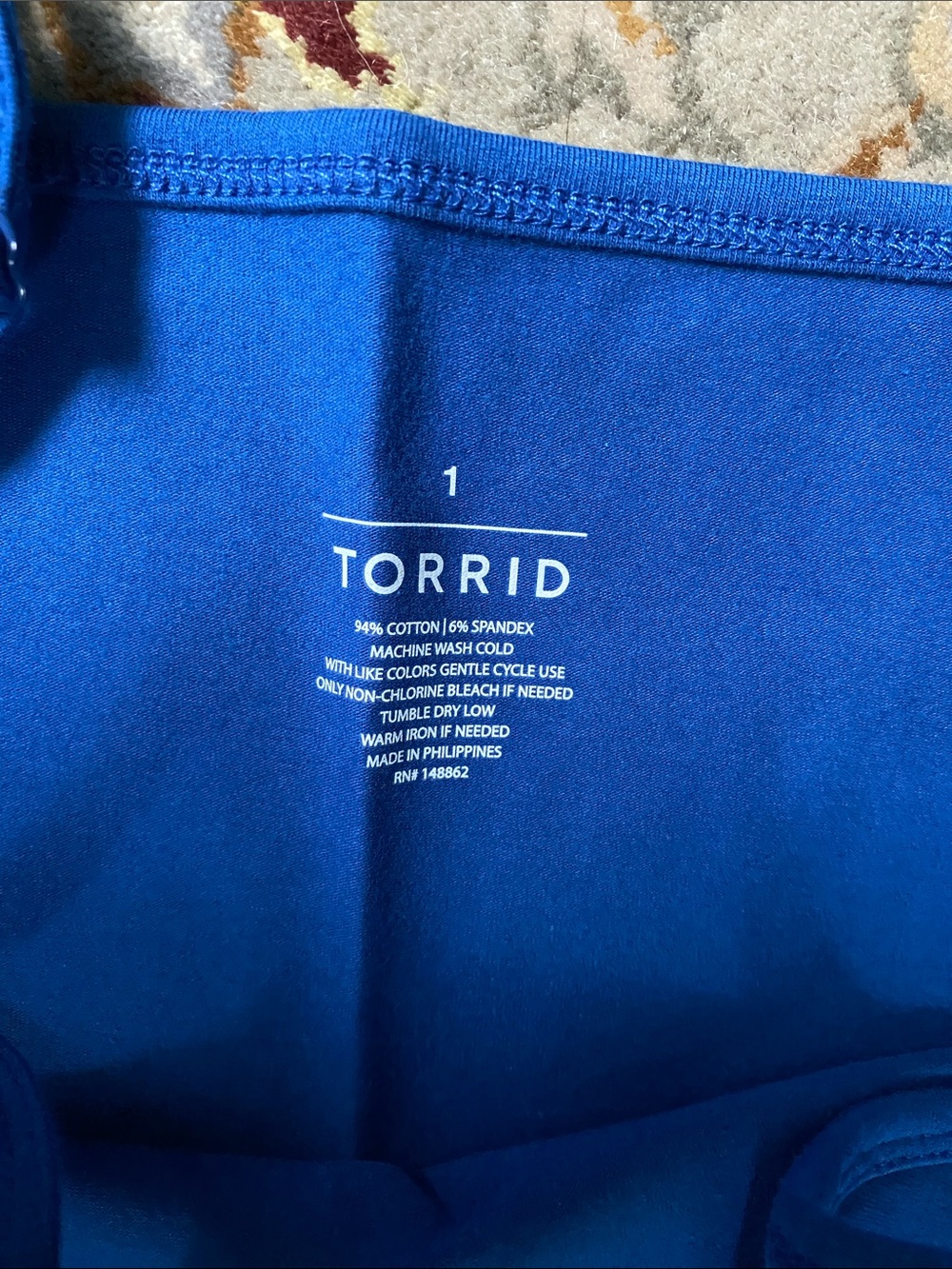 torrid foxy tunic Cobalt Blue Tank Top, size 1 1X 14-16 - Picture 2 of 3